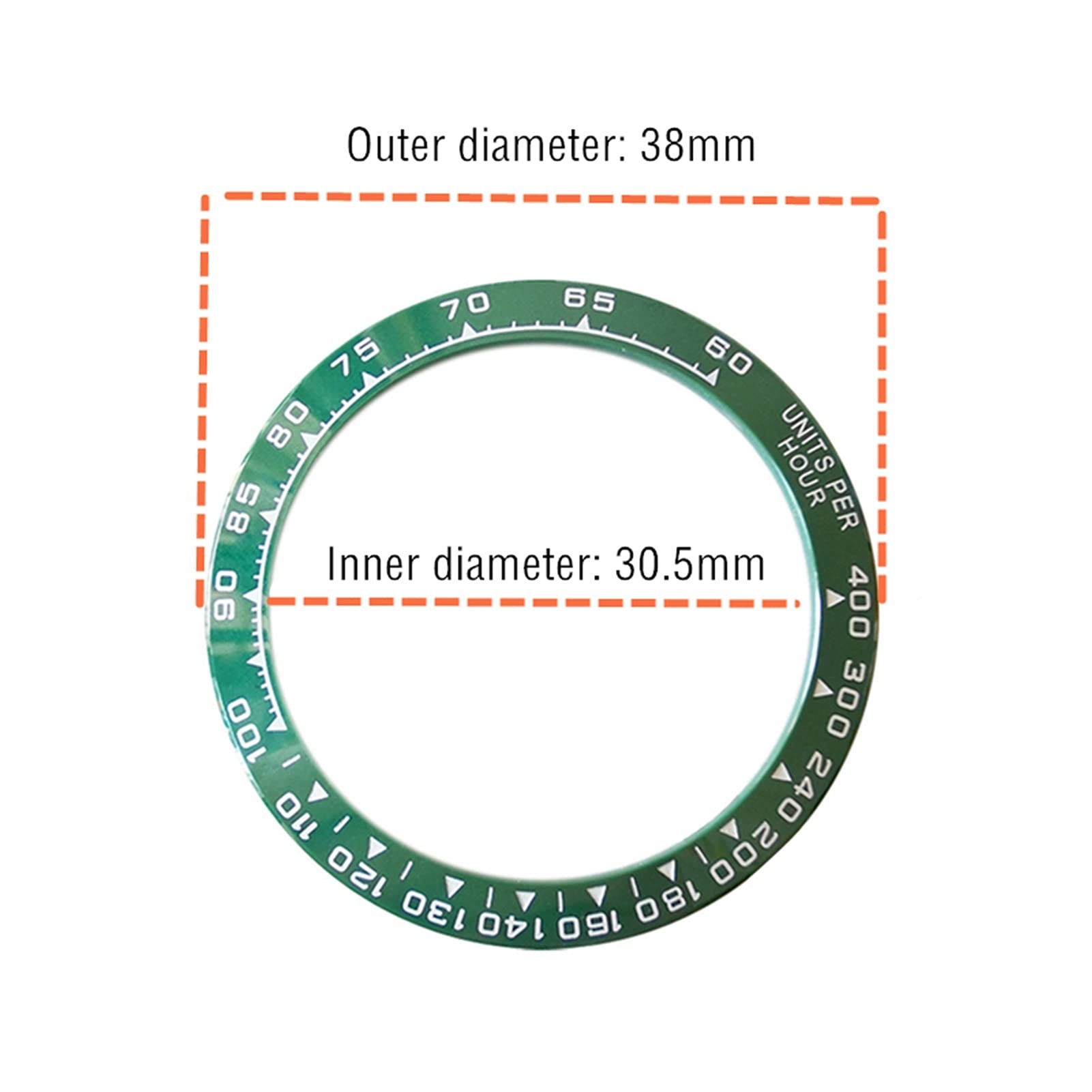 Lunette De Montre En Céramique - Diamètre Extérieur 38 Mm, Pour Remplacement Ou Customisation - Neuf Avec étiquettes