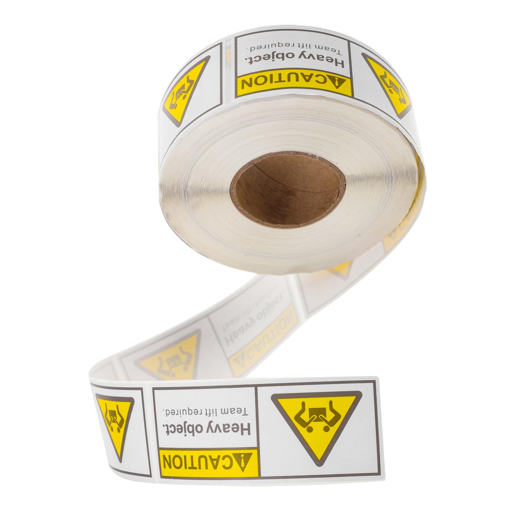 PRETYZOOM 4 Rouleaux Étiquettes Adhésives Avertissant des Objets Lourds Autocollants de Levage Équipe pour Expédition Étiquettes par Rouleau pour Logistique Gestion Entrepôt