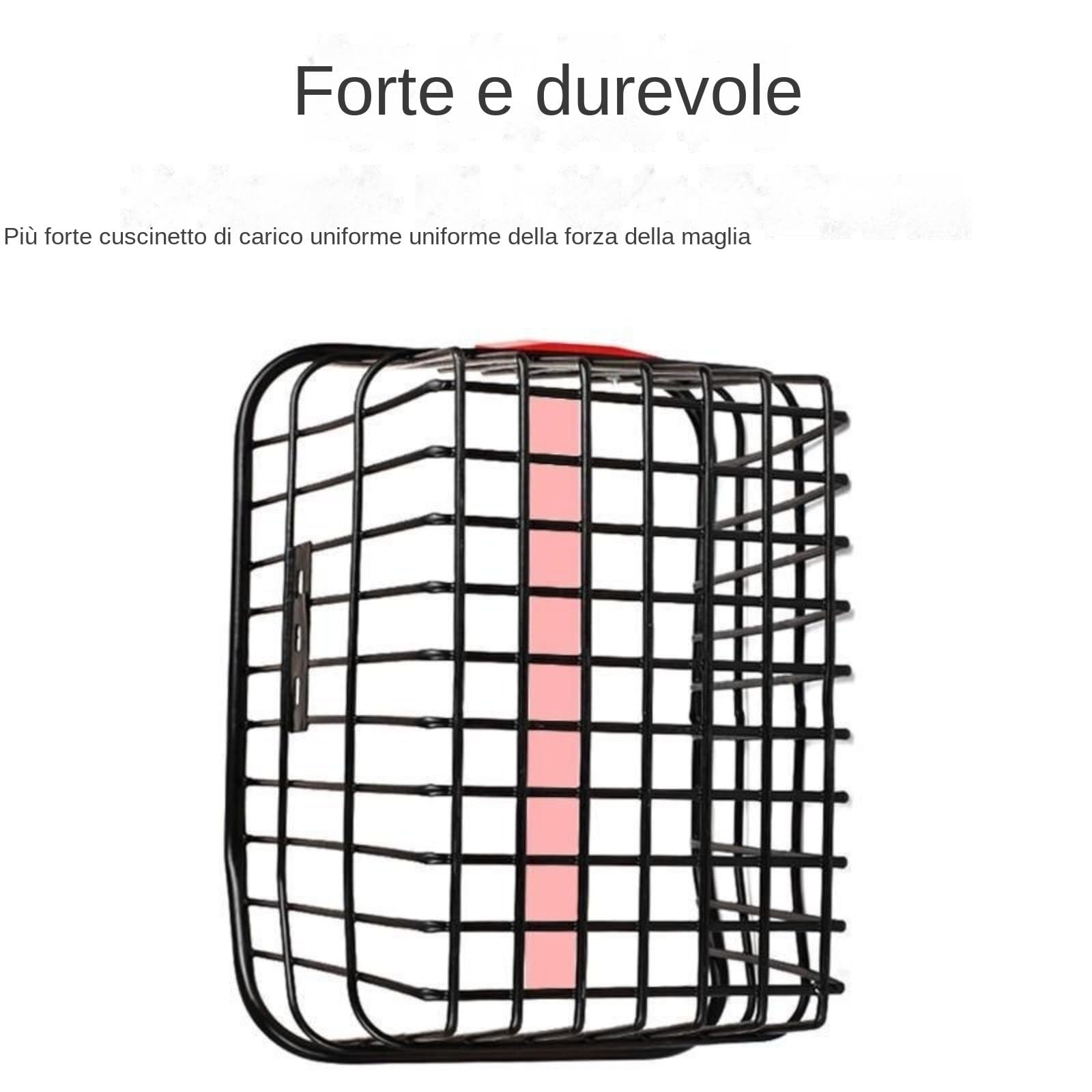 Cestino per Bicicletta Posteriore, Portapacchi per Biciclette, Grande Capacità, Distribuzione della Griglia, Durevole