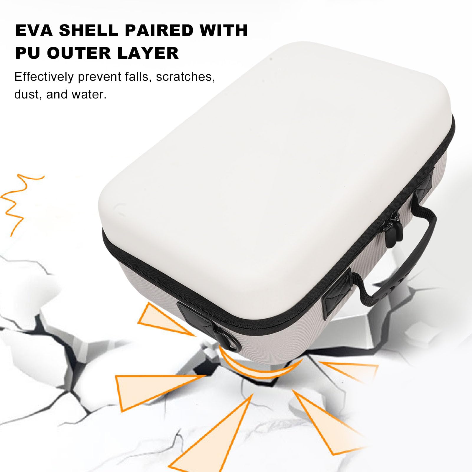 SENECESLI Bag di Console di Gioco, Custodia per L'interruttore 2 2025, Spazio di Viaggio di Protezione Protettiva con Slot di Carte da Gioco e Tasche a 2 Mesh, Spalla (WHITE)
