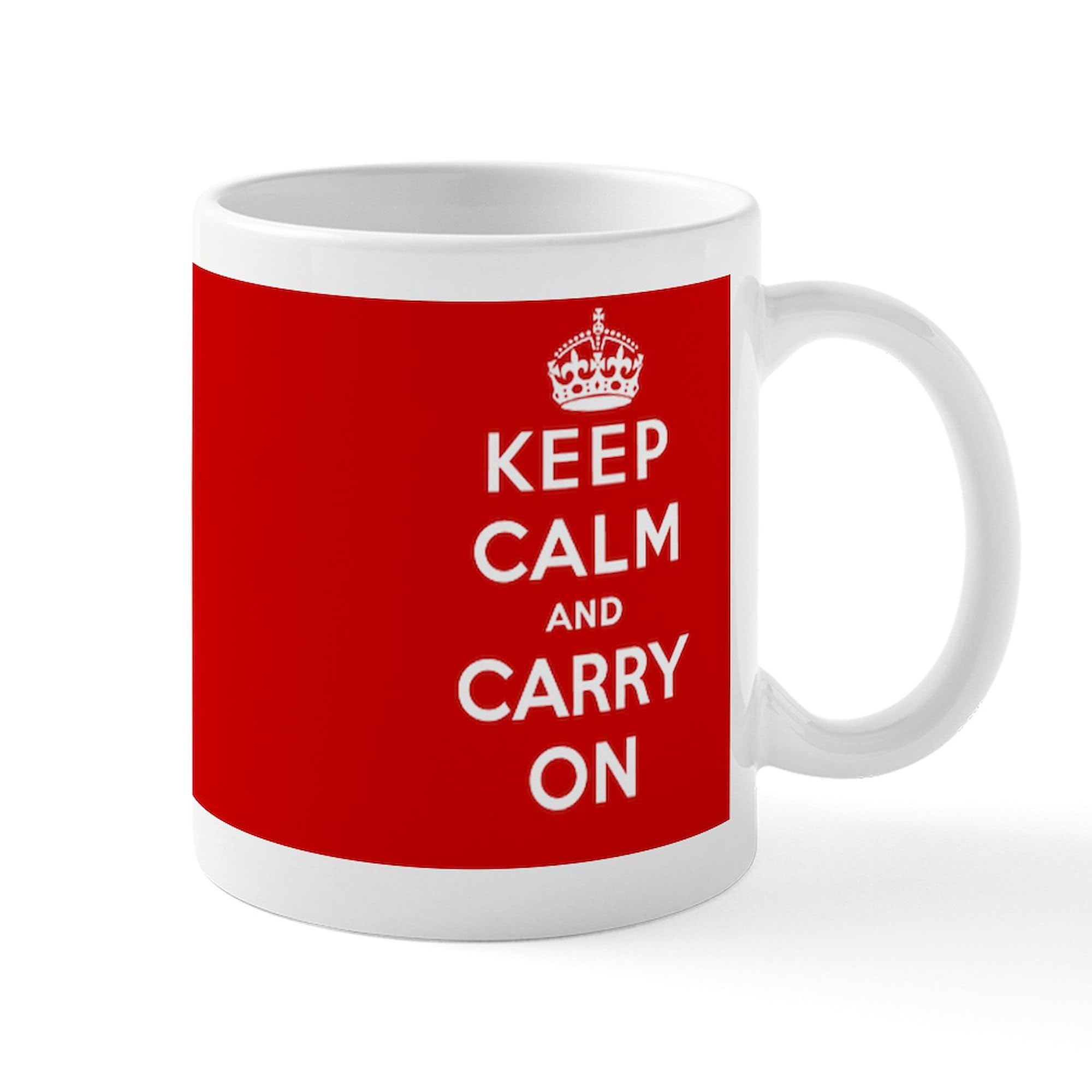 CafePress Keep Calm And Carry On Mug 11 oz (325 ml) Ceramic Coffee Mug