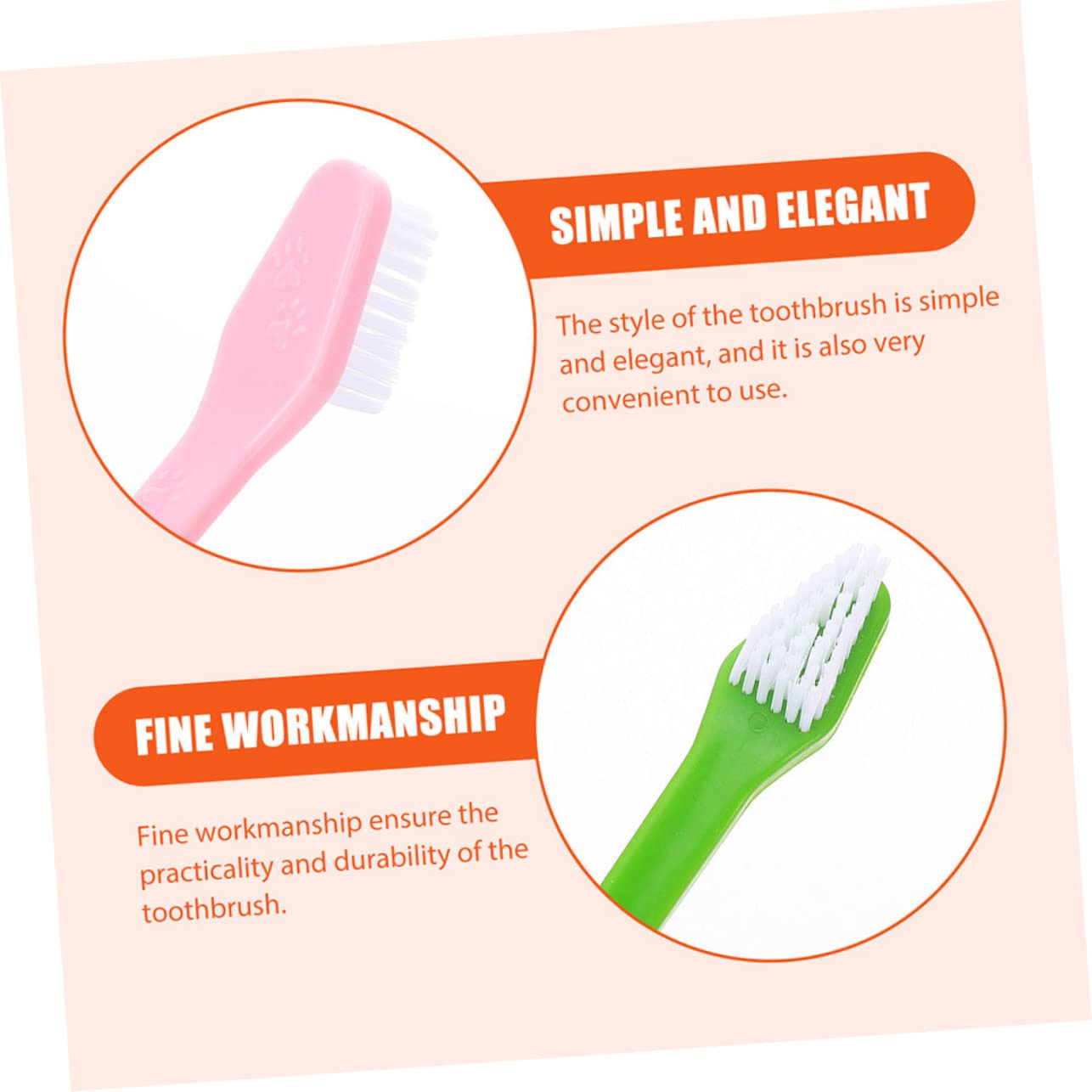 Happyyami Dog Toothbrushes 12 Pack Dual Headed Pet Oral Care Brush Soft Bristles Large Small Brush for Dogs Puppies