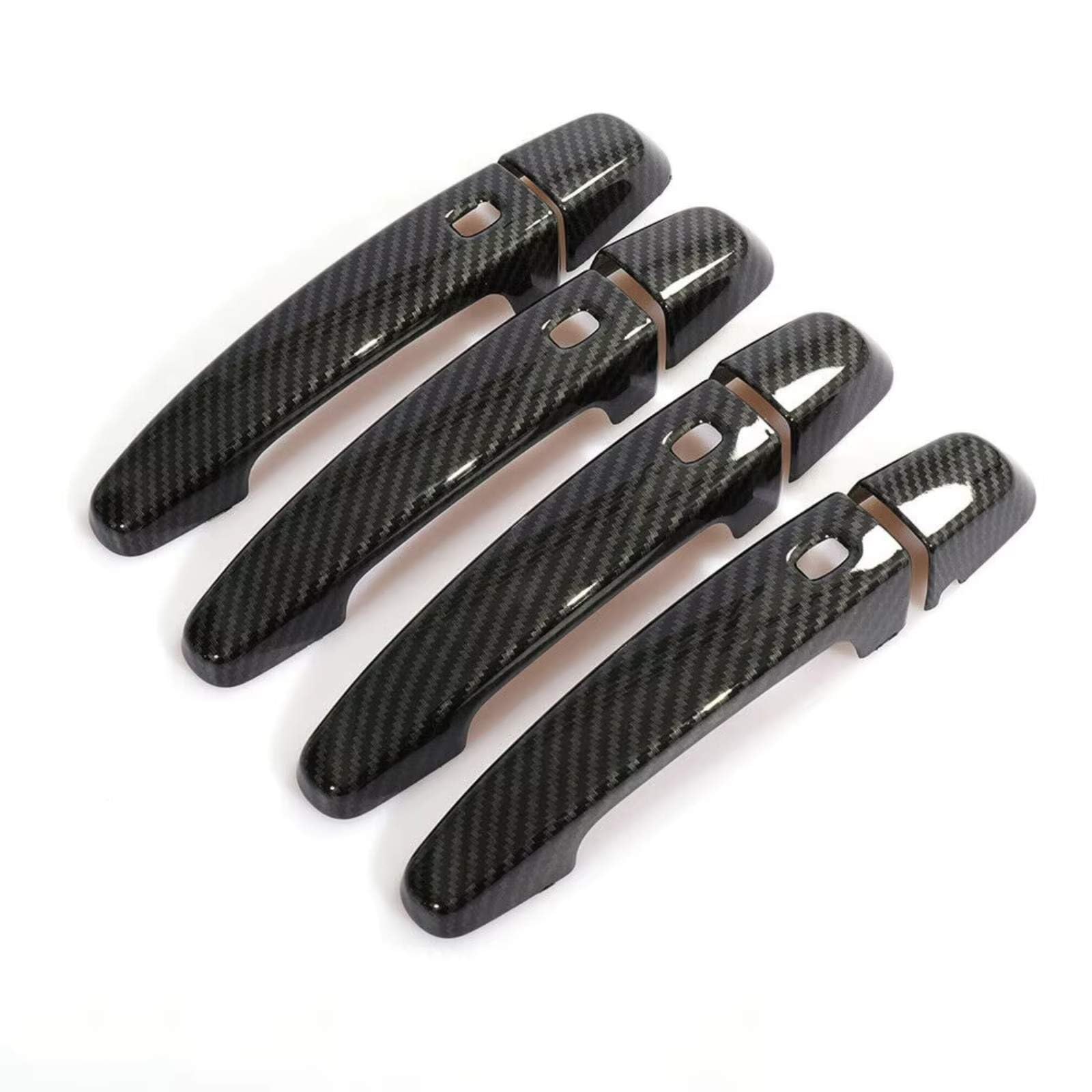 JJRFVBGT Door Handle Trim Compatible with Chevy for Malibu XL 2016 2017 2018 ABS Carbon Fiber Styling Accessories Car Exterior Door Handle Cover