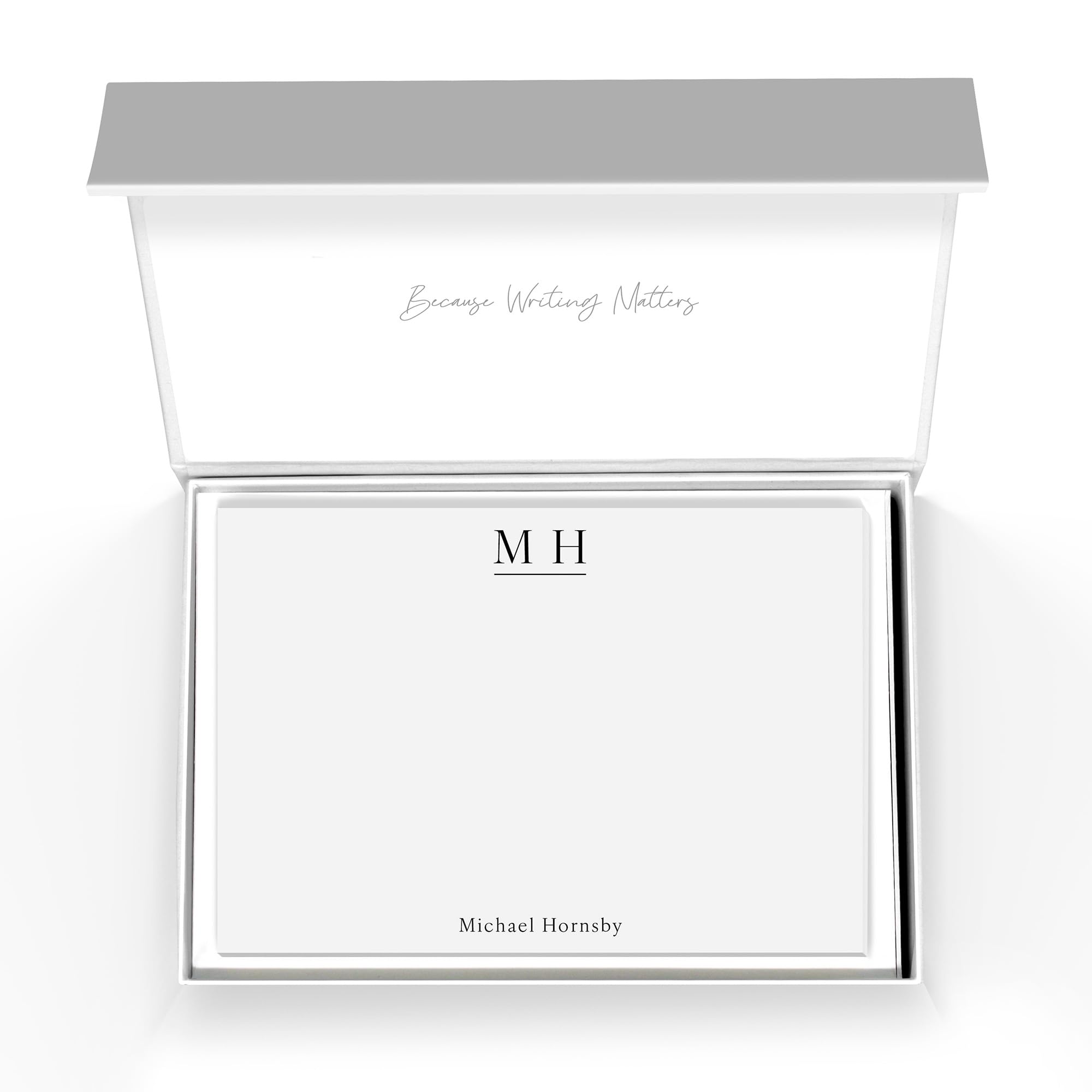 Me Loovely Personalised Note Cards with Envelopes Customized Writing Stationery Supplies (A6, Pack of 40)
