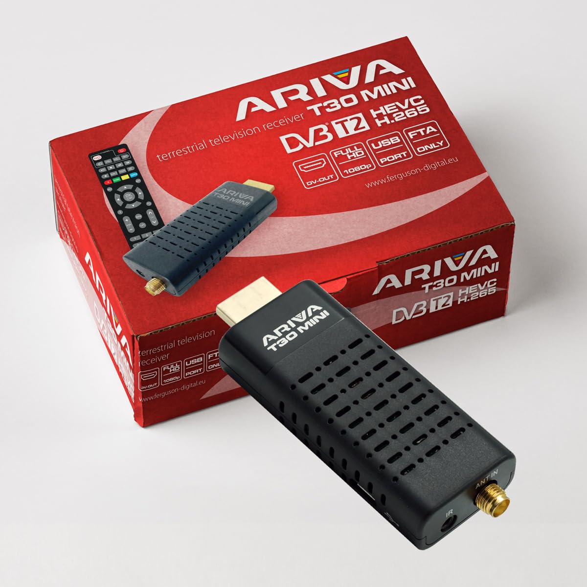 Ariva T30 MINI Dekoder telewizji naziemnej DVB-T2 H.265 HEVC Wi-Fi Teletext Timeshift
