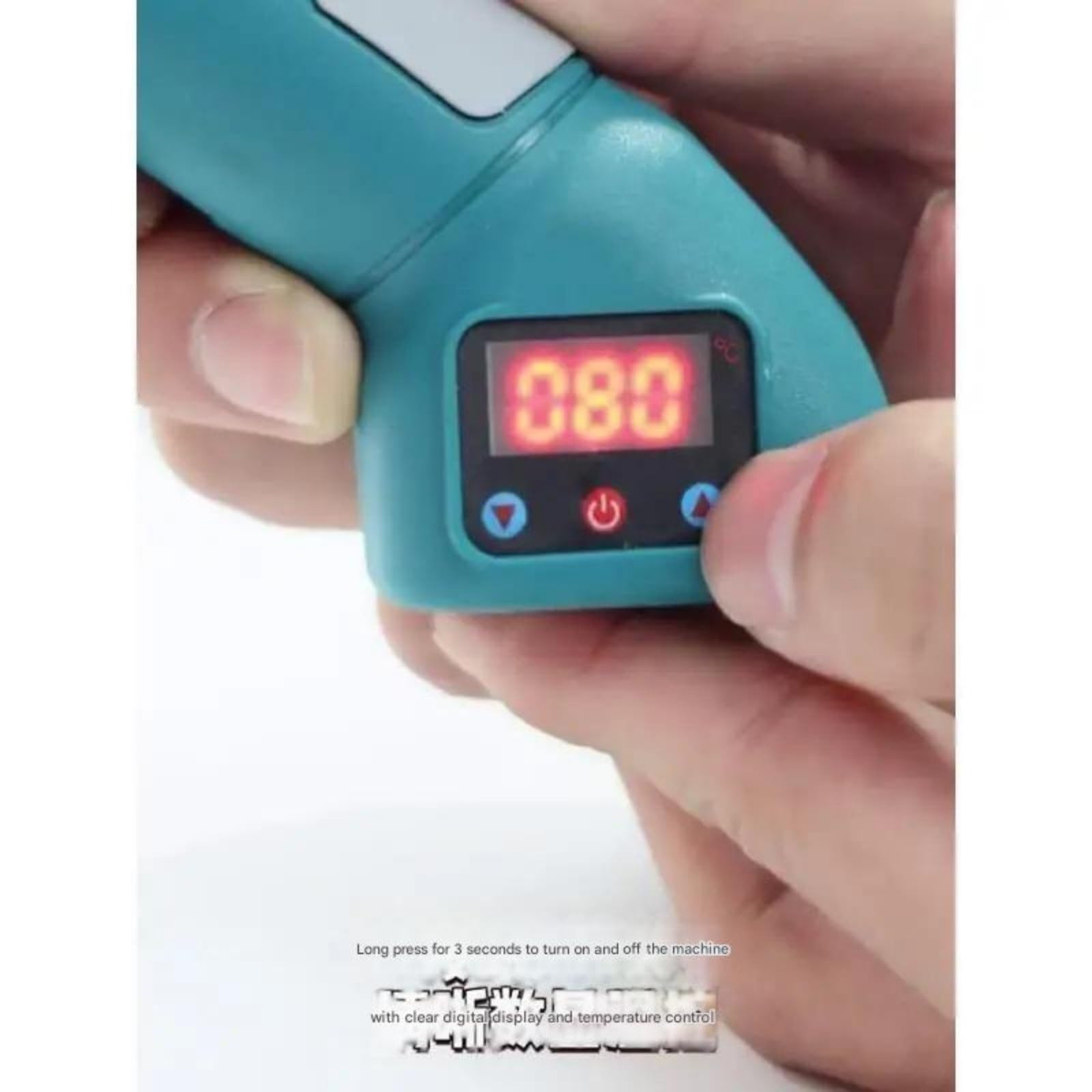 Mini pistola for colla a caldo wireless da 60 W, manuale di ricarica, controllo digitale della temperatura, piccola for silicone senza fili 7 mm Pistola per colla a caldo