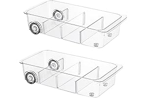 Space-Saving Fridge Organizer with Rolling Drawers