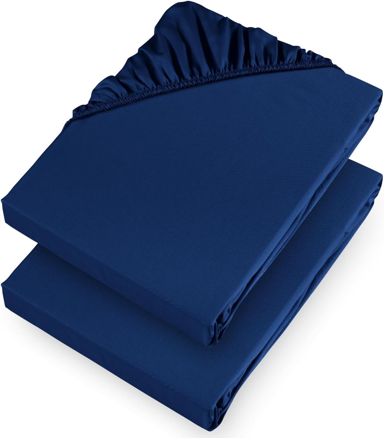 Aspire Homeware Small Double Fitted Sheet - 25cm Deep 2 Pack (Navy) โ image 1
