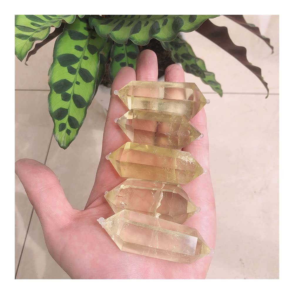 Torre Di Cristallo Di Citrino Naturale Con 5 Pietre Regalo - Per Meditazione E Decorazione