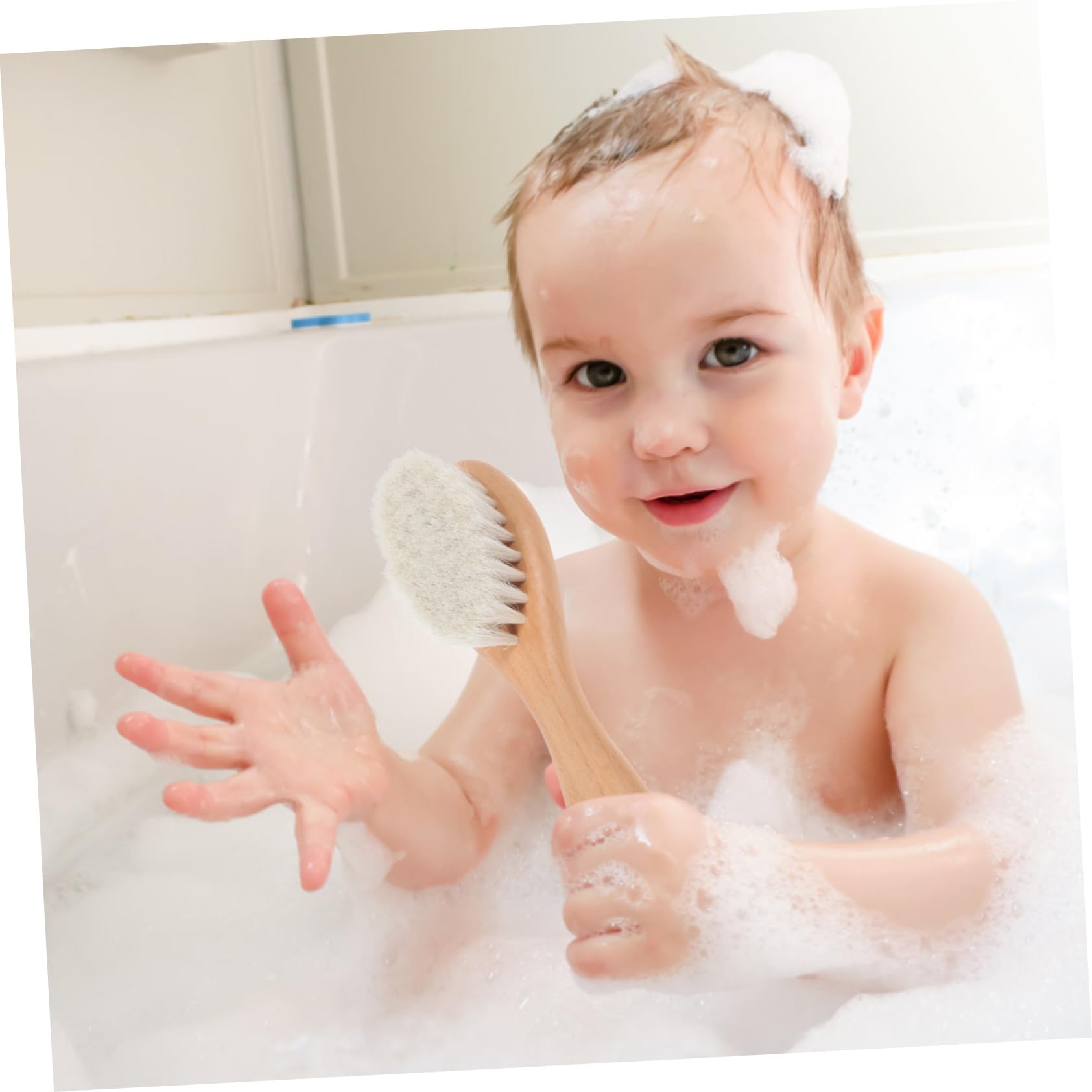 FOMIYES Comb and Brush Set Baby Bathing Brush Set for Baby Wooden Comb for Home Daily Use