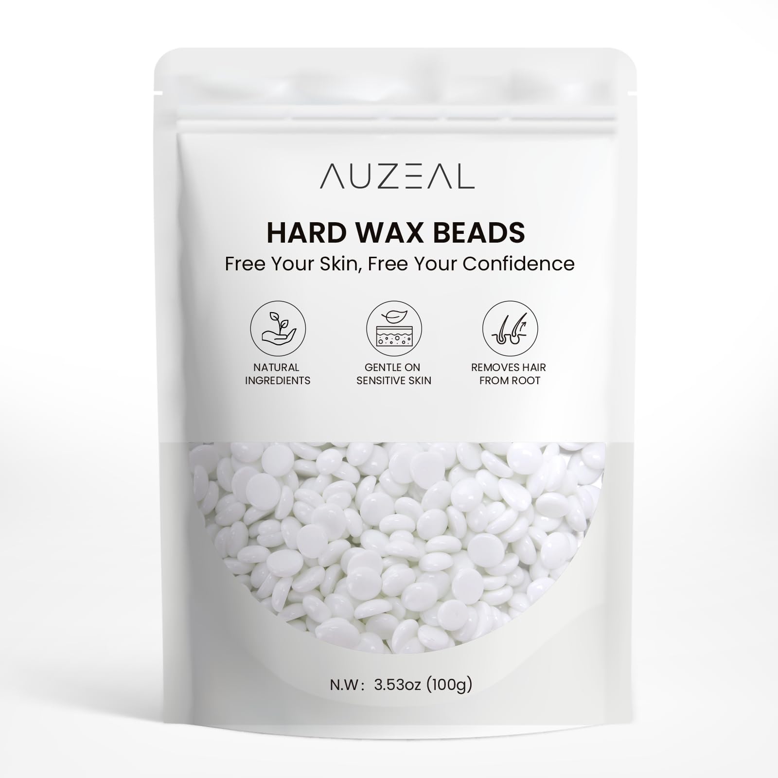 Nose Hard Wax Beads Refill for Men, Nose and Ear Hair Removal White