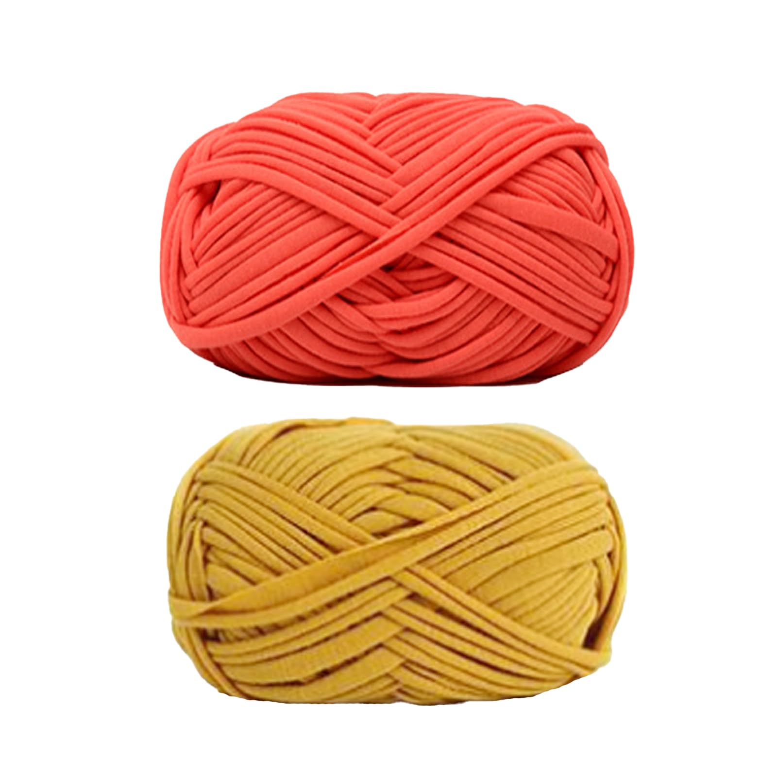 2 Rollen Katoenen Breigaren – Roze En Blauw – 32 Meter Per Rol, 2,5 Cm Breed – Ideaal Voor Haken, Manden En Tassen