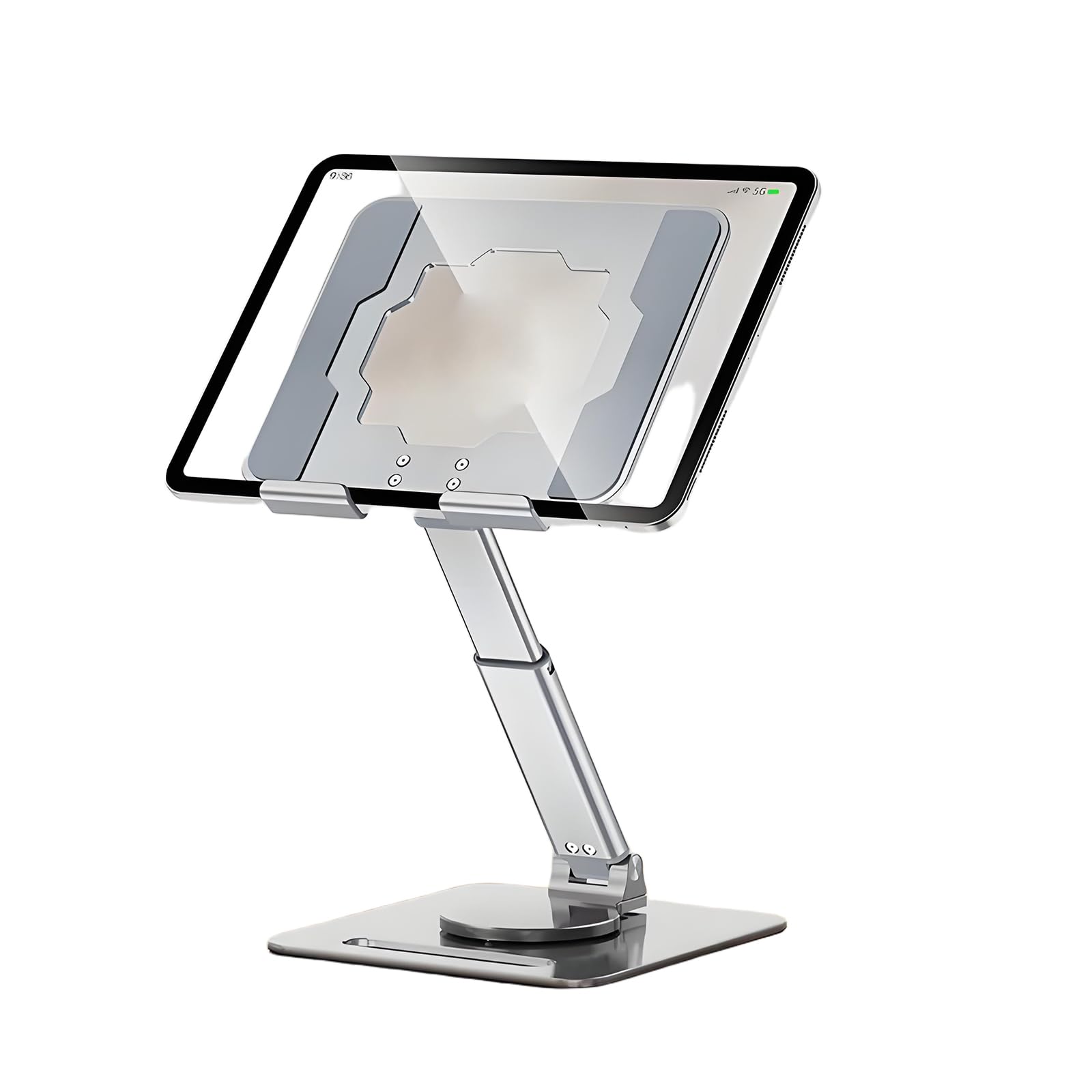 GuaziV 360 Rotating Tablet Stand - Adjustable iPad Tablet Holder for Desk Foldable iPad Swivel Stand for Home