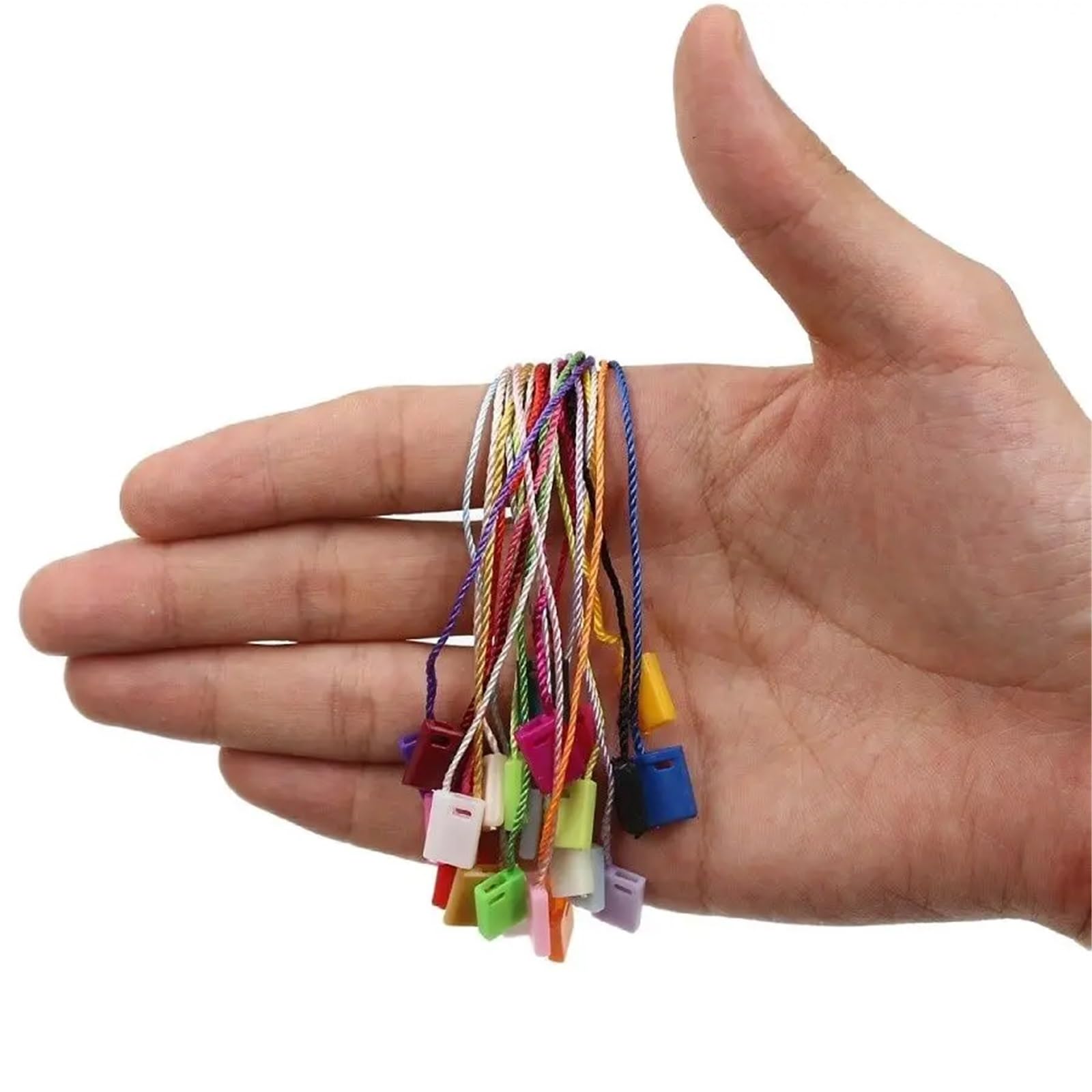 1000 szt. 17 cm etykieta zabezpieczająca wieszak na etykiety plastikowe zatrzaskowe zatrzaski zapięcia zamki pętelkowe ubrania torby akcesoria (fioletowe)