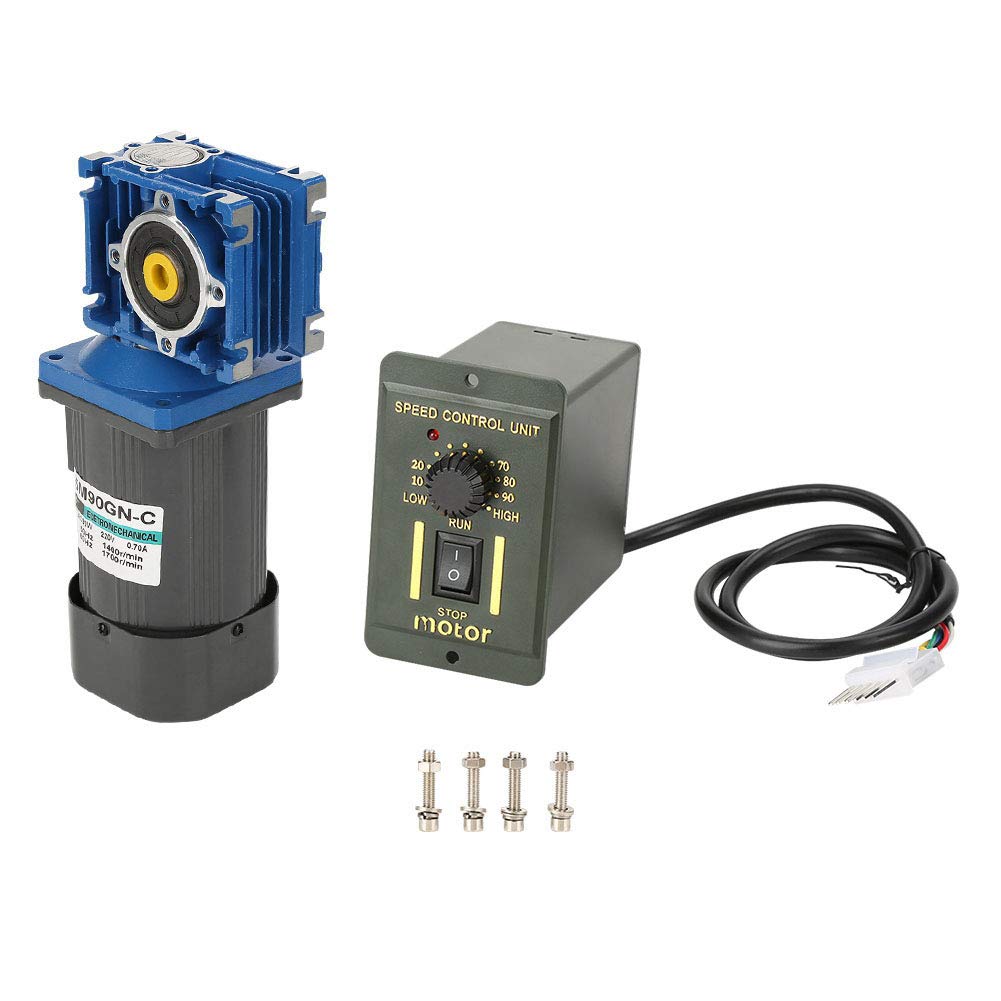 220V 90W Schneckengetriebemotor Gleichstromgetriebemotor mit Selbsthemmung für Mini-Winden und andere Gelegenheiten(60k)
