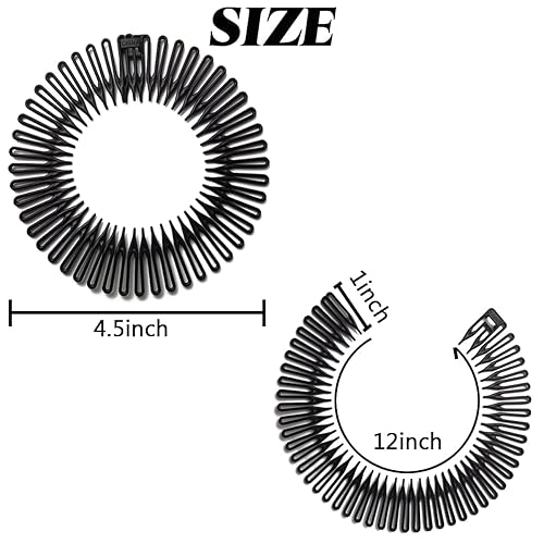 Miniatura 2 de 20 diademas elásticas circulares de plástico flexible para los dientes, diadema de dientes circulares de plástico para mujeres y niñas, accesorios