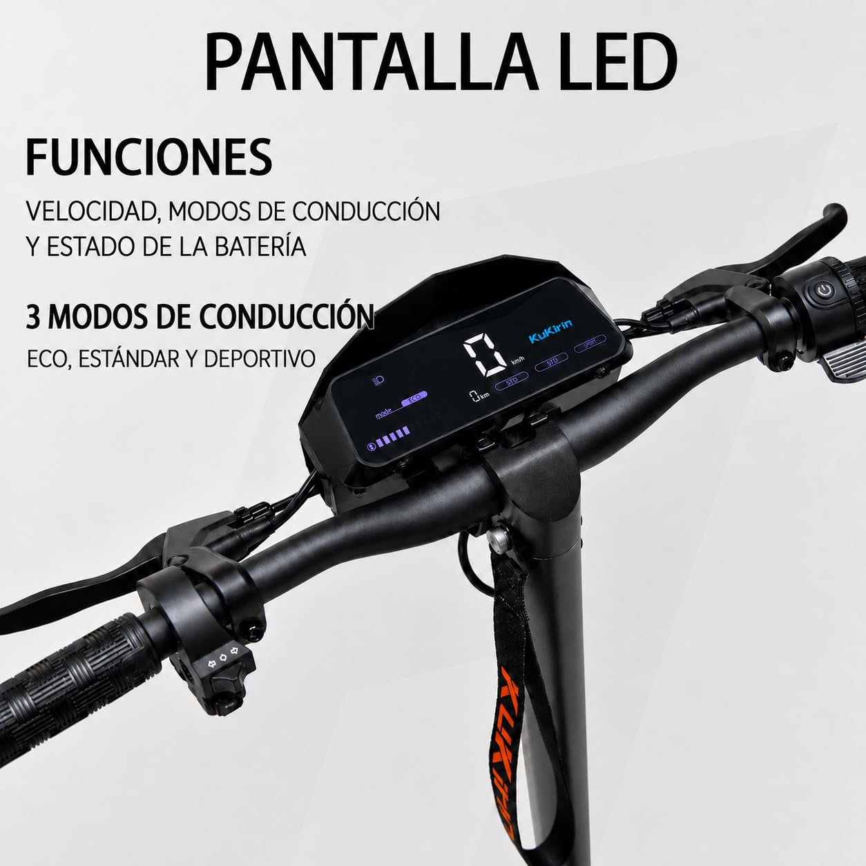 Kukirin G2 Patinete Eléctrico Adultos Todoterreno,Patin Electrico,Scooter Electrico Potente Plegable/Autonomía de 55 km/Ruedas de 10"/Carga máxima 120kg/IP54/Doble Frenos de Disco,G2