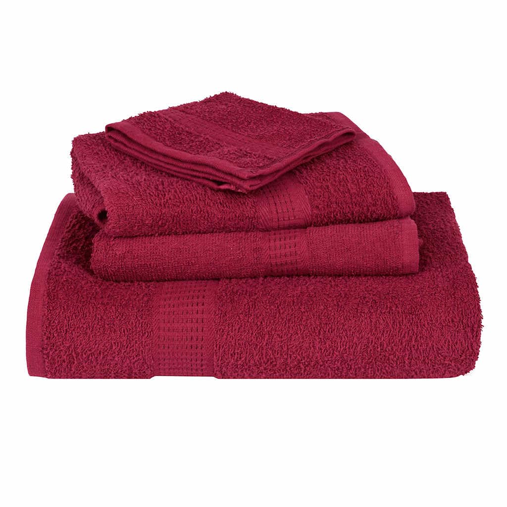 Toalla (10 unidades, 50 x 100 cm, 360 g/m²), color burdeos