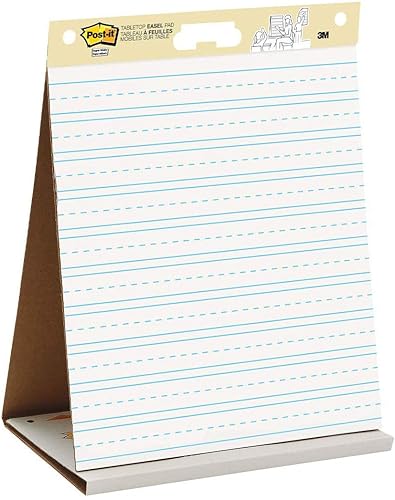 Post-it Almohadilla de caballete de mesa súper adhesiva, ideal para profesores y estudiantes virtuales, 20 x 23 pulgadas, 20 hojasbloc, 1