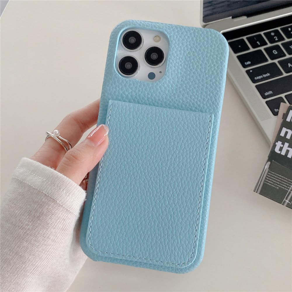 Funda de cuero de lujo tipo libro para iPhone 14 Pro Max y iPhone 13 con tarjetero elegante 7