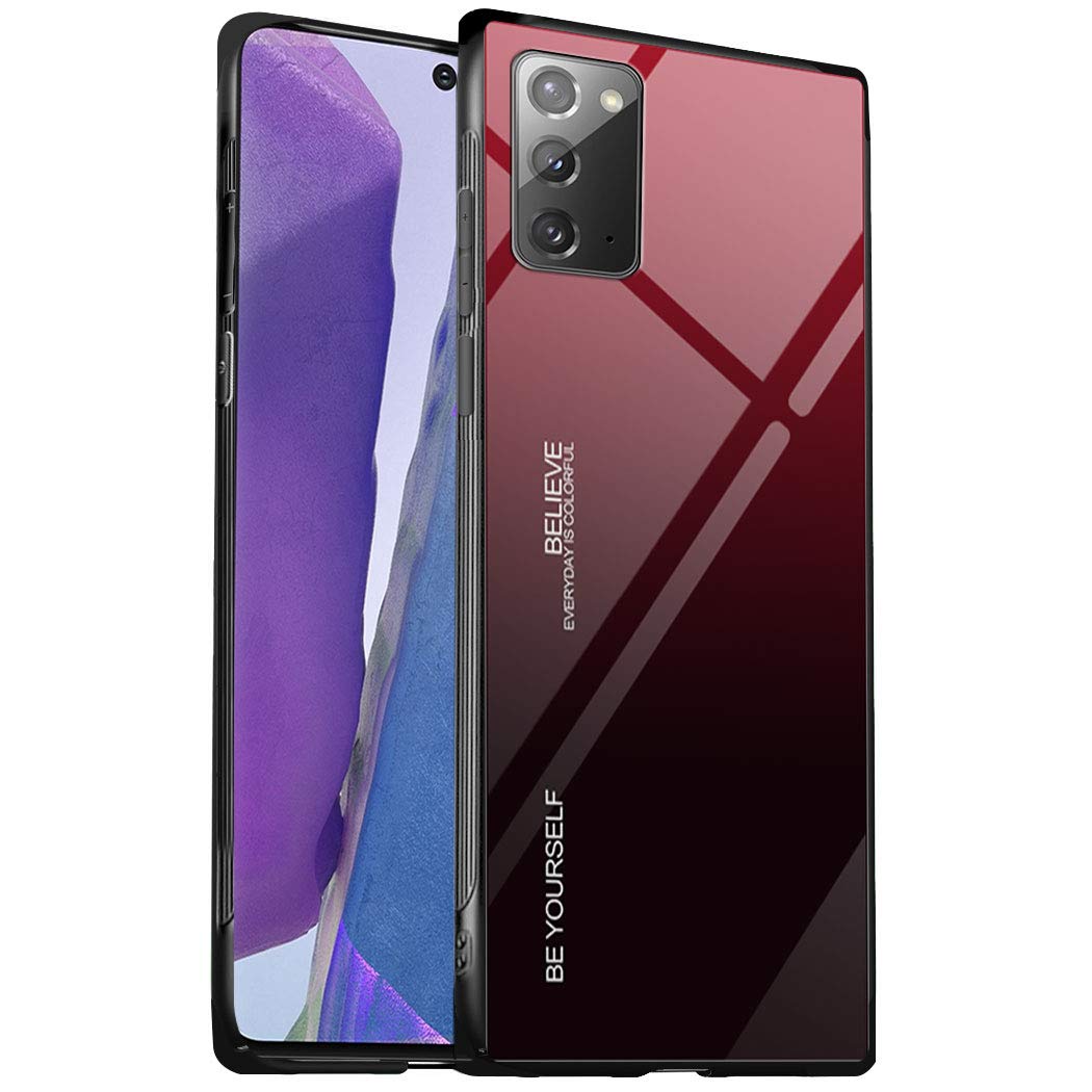 Luhuanx Case for Samsung Note 20,Samsung NOTE 20 5G Case,Tempered Glass Quality Gradient Color Pattern Back+TPU at Side Slim Case For Samsung Note 20 Case in 6.7 inch (2020) Anti-Drop