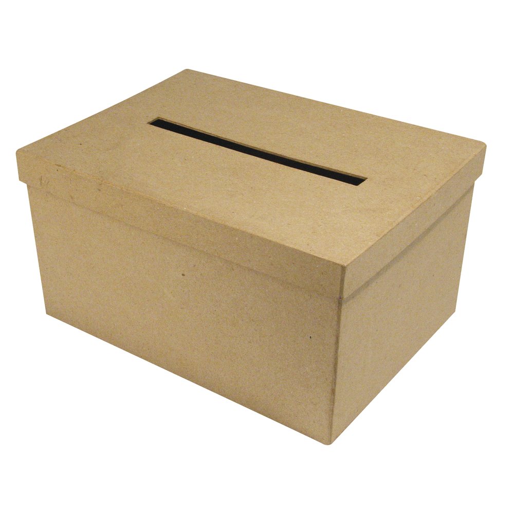 Rayher 67202000 DIY Wedding Card Box, Raffle Ticket Papier Mache Box, 30 x 21 x 15 cm