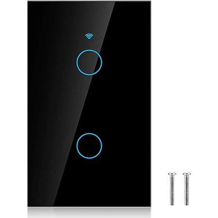 Smart Wifi Switch Wifi Touch Screen Switch Single Circle For Alexa Google 2 Way Ac 100 250v Smart Life App Remote Control Wifi Touch Screen Switch Black Amazon Com