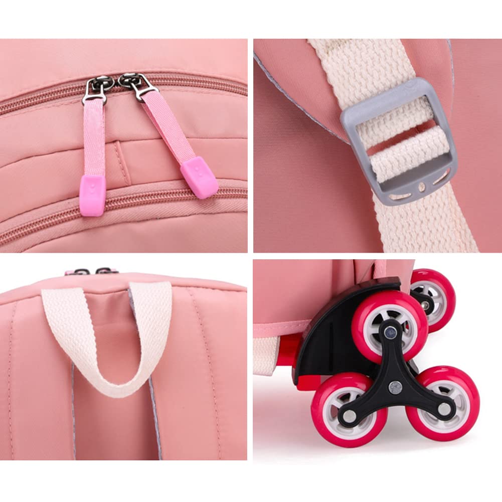 Mochilas Escolares con Ruedas Bolsas Escolares Trolley Mochilas Niñas para Viajes y Escuela, Negro