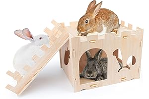 BWOGUE Most Trendy and Spacious Wooden Rabbit Castle