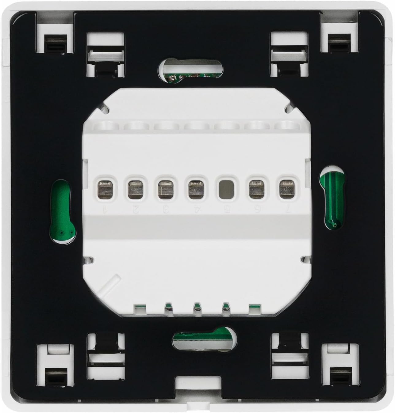 వెనుకకు view of Mi-Heat E51 Thermostat showing connection terminals