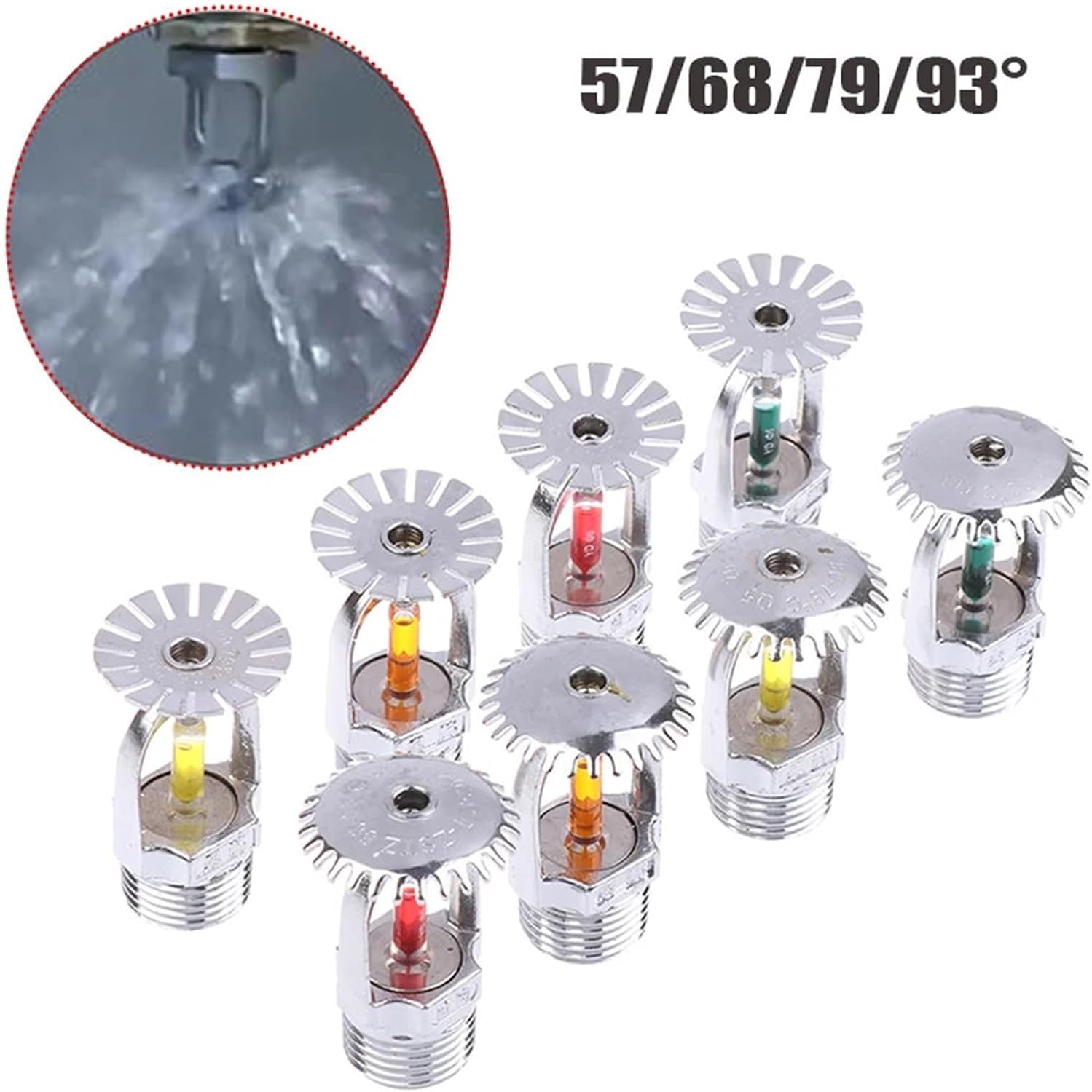 1Pcs Spray Sprinkler Head 57/68/79/93 Degree Fire Extinguishing System Protection Equipment Fire Sprinkler(20mm downwards)
