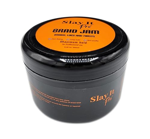 Braid Jam - Brillo sin encrespamiento de larga duración y sin descamación para trenzas, rastas y giros, 8 onzas (sujeción máxima)