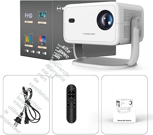 Magcubic Mini Projector 4K Supported, with 400 ANSI, Native 1080P, Android 14 OS, 180° Rotatabled, WiFi 6 & BT 5.2, Auto Keystone Correction, for Portable Home Cinema L018 - 9