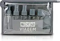 Kit de Frascos para Viagem 10 peças Jacki Design Cinza