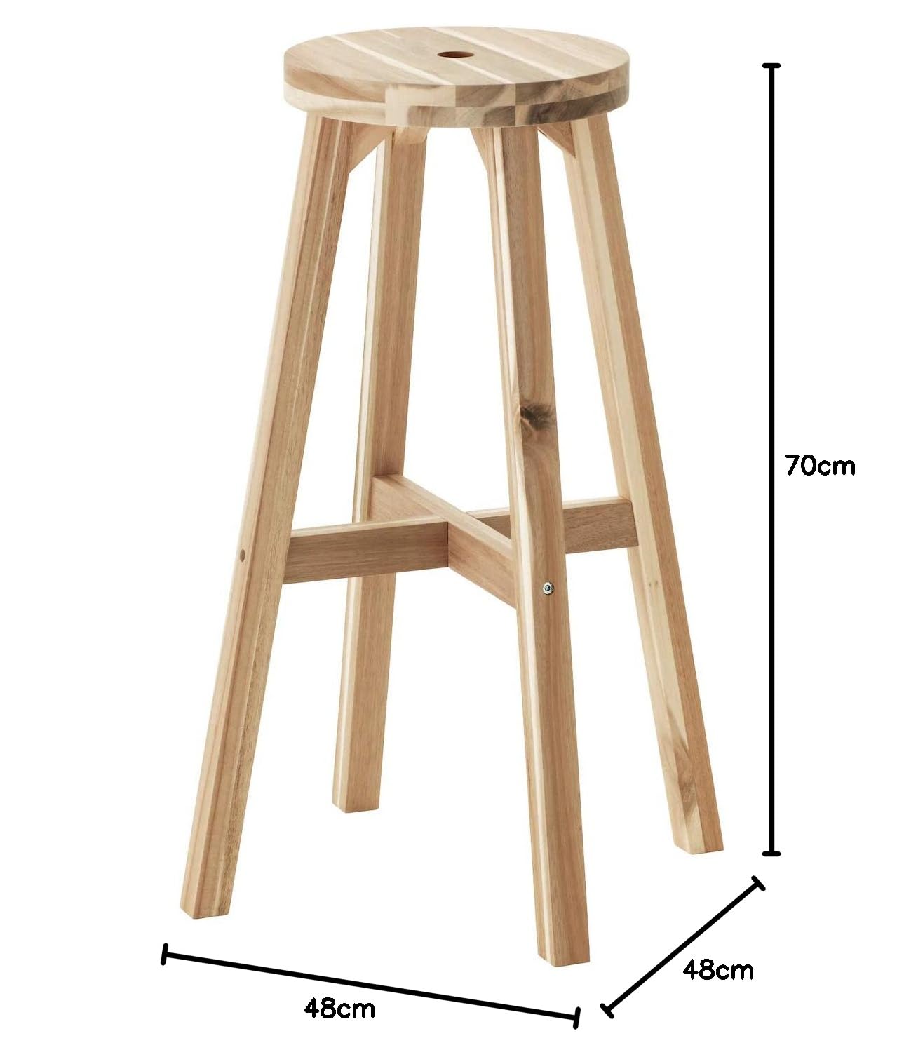 Amazon｜IKEA/イケア SKOGSTA/スコグスタ：バースツール48x70 cm