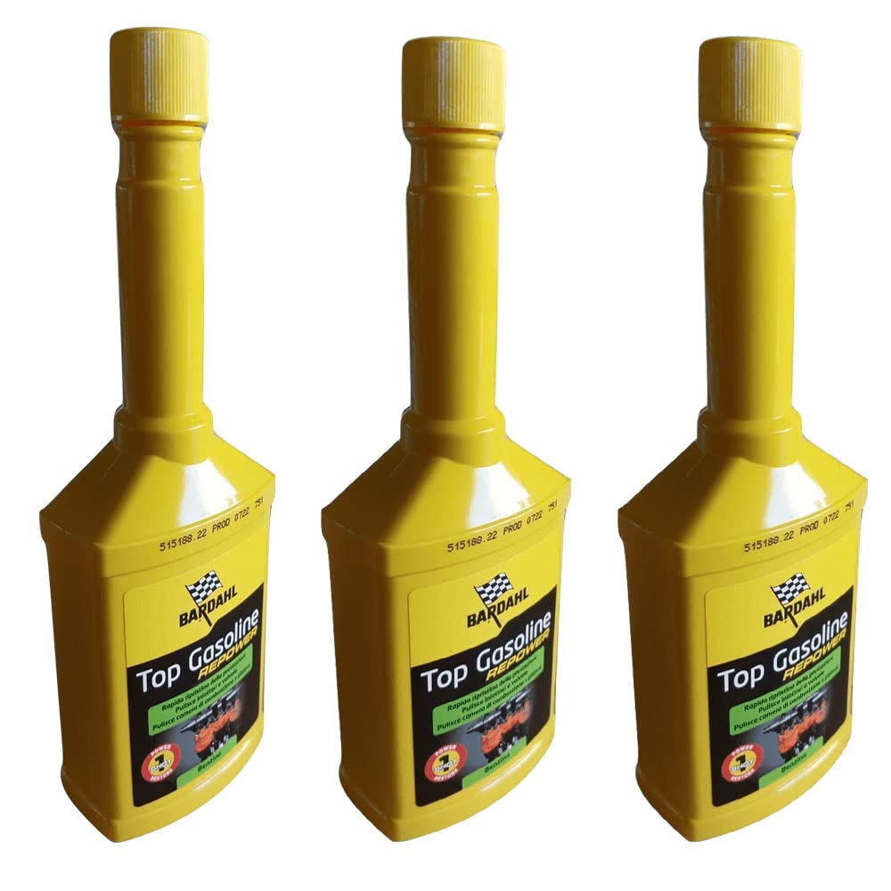Promo Top Gasoline REPOWER,3 Pezzi da 250 ML, Additivo Benzina per Pulizia di Sistemi di Alimentazione GDI e PFI, Rimuove Efficacemente i Depositi già dal Primo Trattamento