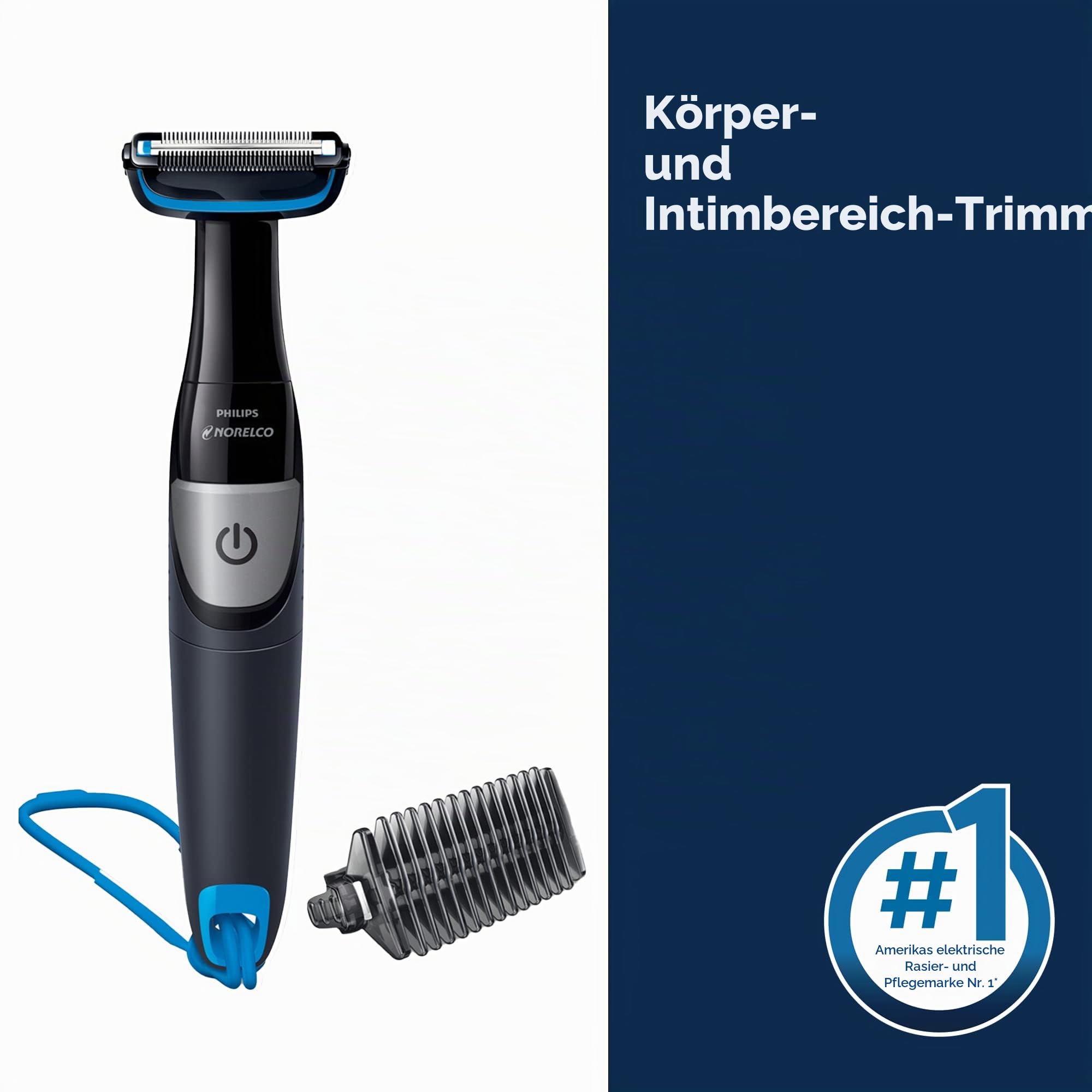 Philips Norelco BG1026/60, Bodygroom-Serie 1100, wasserfest, für Herren