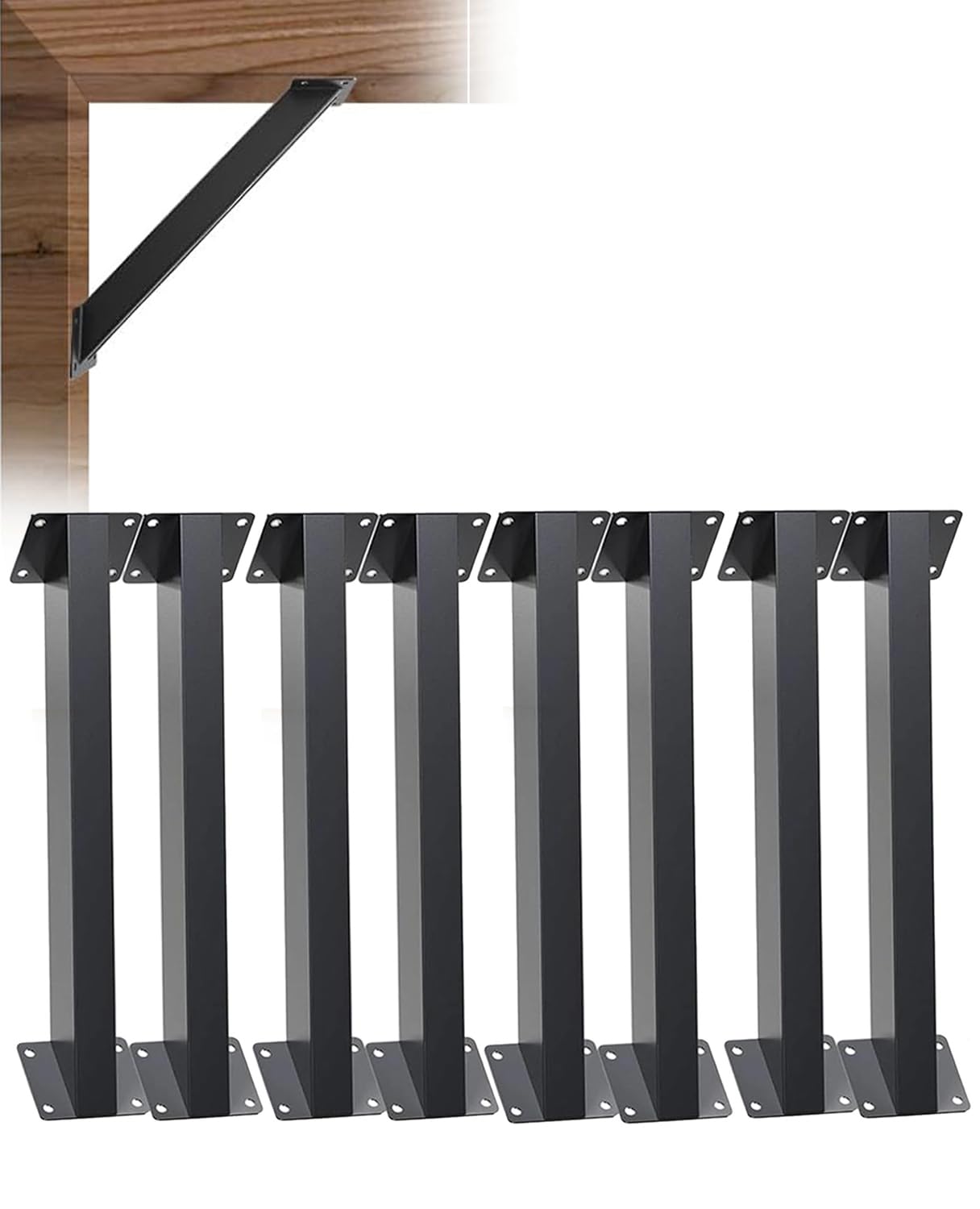 GOUZIBHD 45 Degree Pergola Bracket for Wood Post and Beam Pergolas Gazebo,45 Degree Angle Support Bracket,45-Degree Angle Corner Braces Inside Joint,Metal Pergola Kit(Size:8 Pcs)