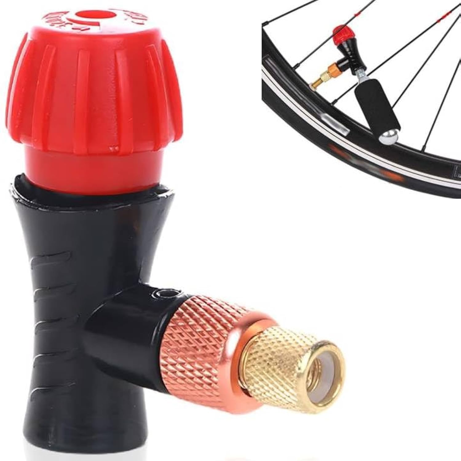 Gonfiatore CO2 Per Bici - Pompa Compatta In Lega Alluminio Per Pneumatici Strada E MTB, Testa Valvola Presta/Schrader