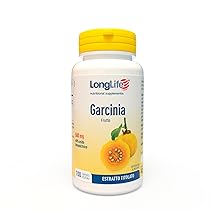 LongLife® Garcinia | Garcinia cambogia estratto secco | Titolata al 60% in Acido Idrossicitrico (HCA) | Equilibrio del peso corporeo | 100 capsule vegetali | Vegano e senza glutine