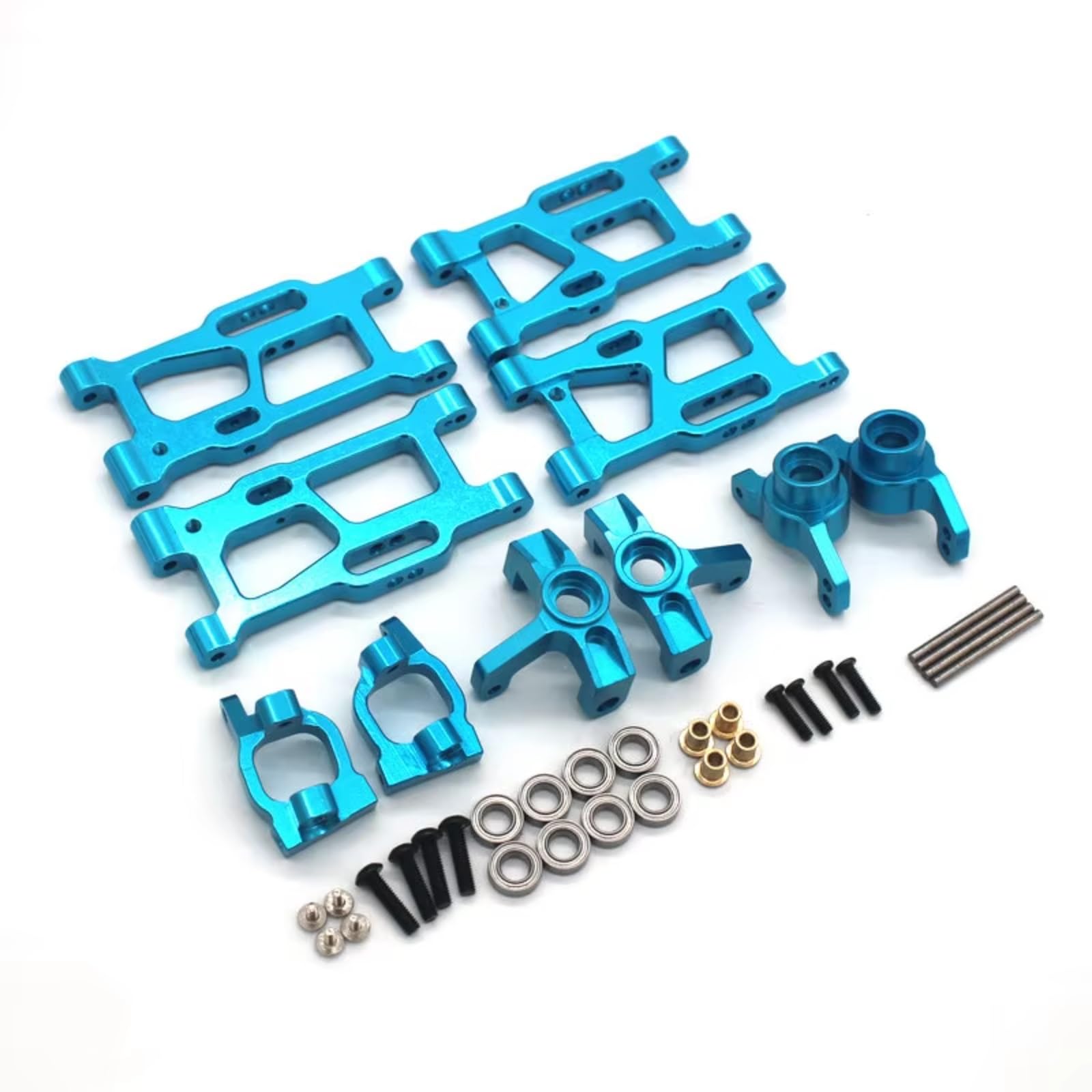 Para Rlaarlo AM-X12 AM-D12 14015 14005E Metal para brazo oscilante Copa de dirección de cinco piezas Rc piezas y accesorios y reemplazos y utiliza copas de dirección RC (azul)