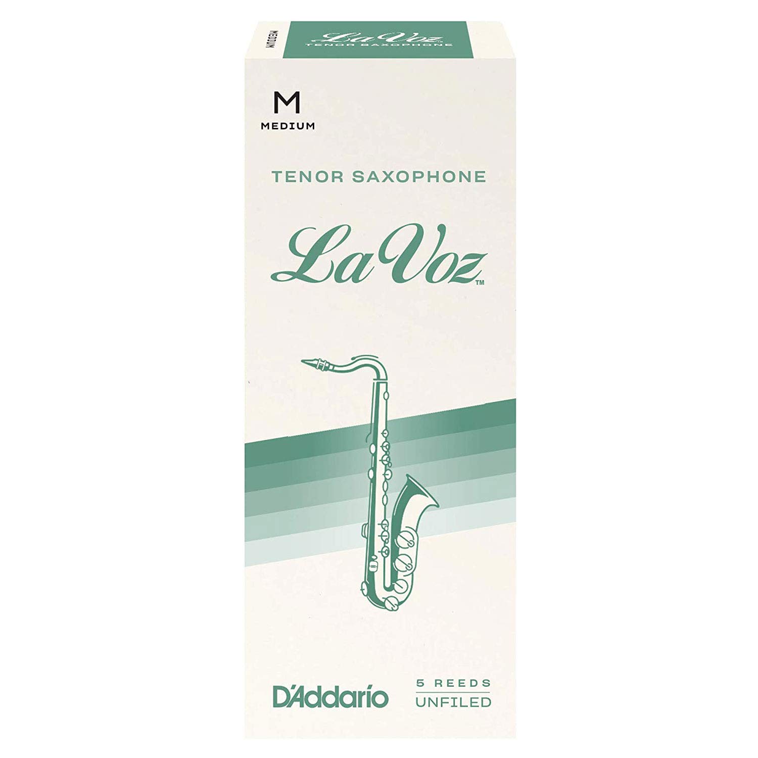 La Voz Tenor Saxophone Reeds, Medium, 5 Pack
