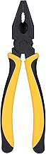 STANLEY 70-482 8'' Sturdy Steel Combination Plier Double Color Sleeve, Anti-Rust, Black Phosphate Finish, Material: C45, Full Body Hardened, Used for Gripping, Twisting, Bending and Wire Cutting