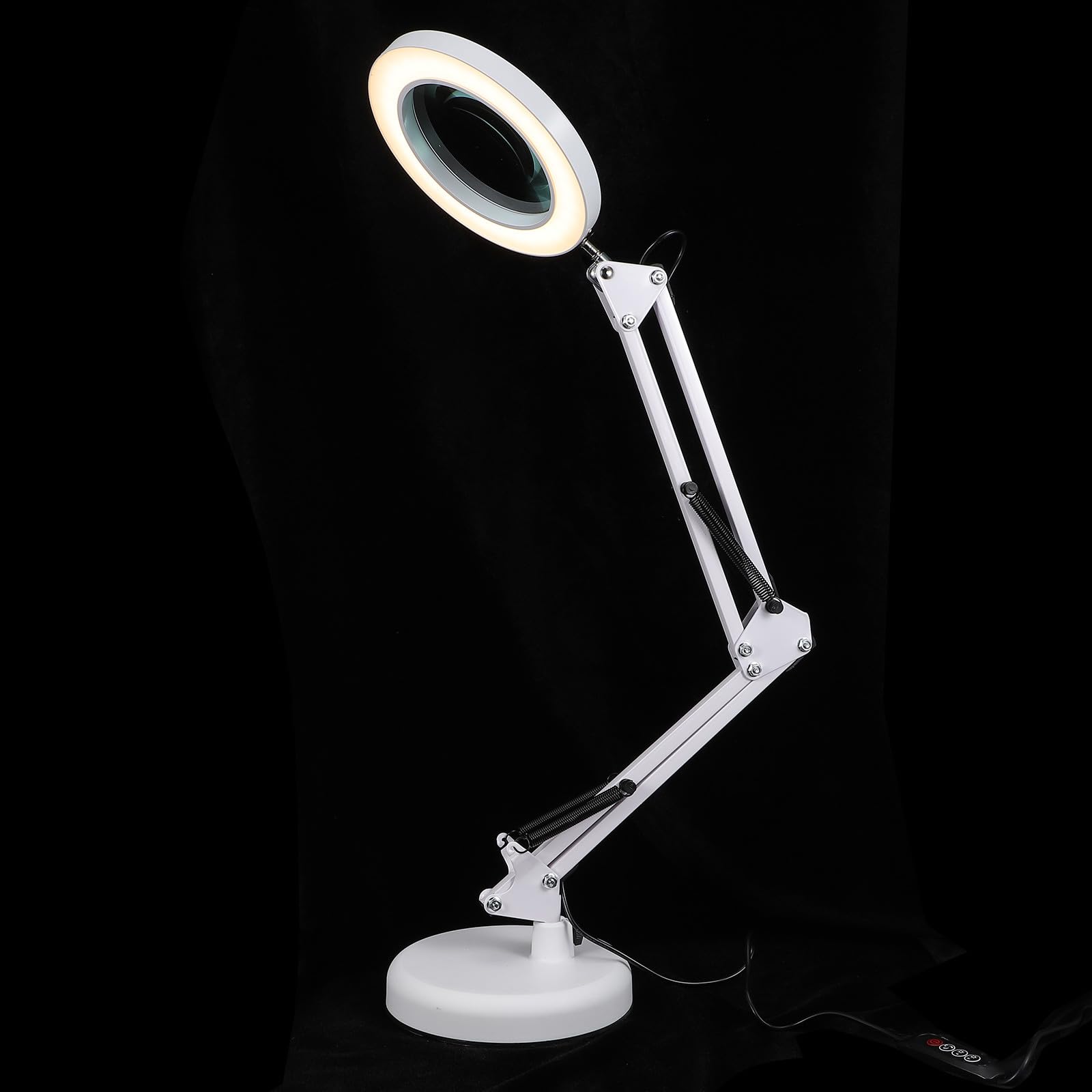 SHOWERORO Lámpara de Aumento LED 5x Brazo Plegable y Pinza de Escritorio