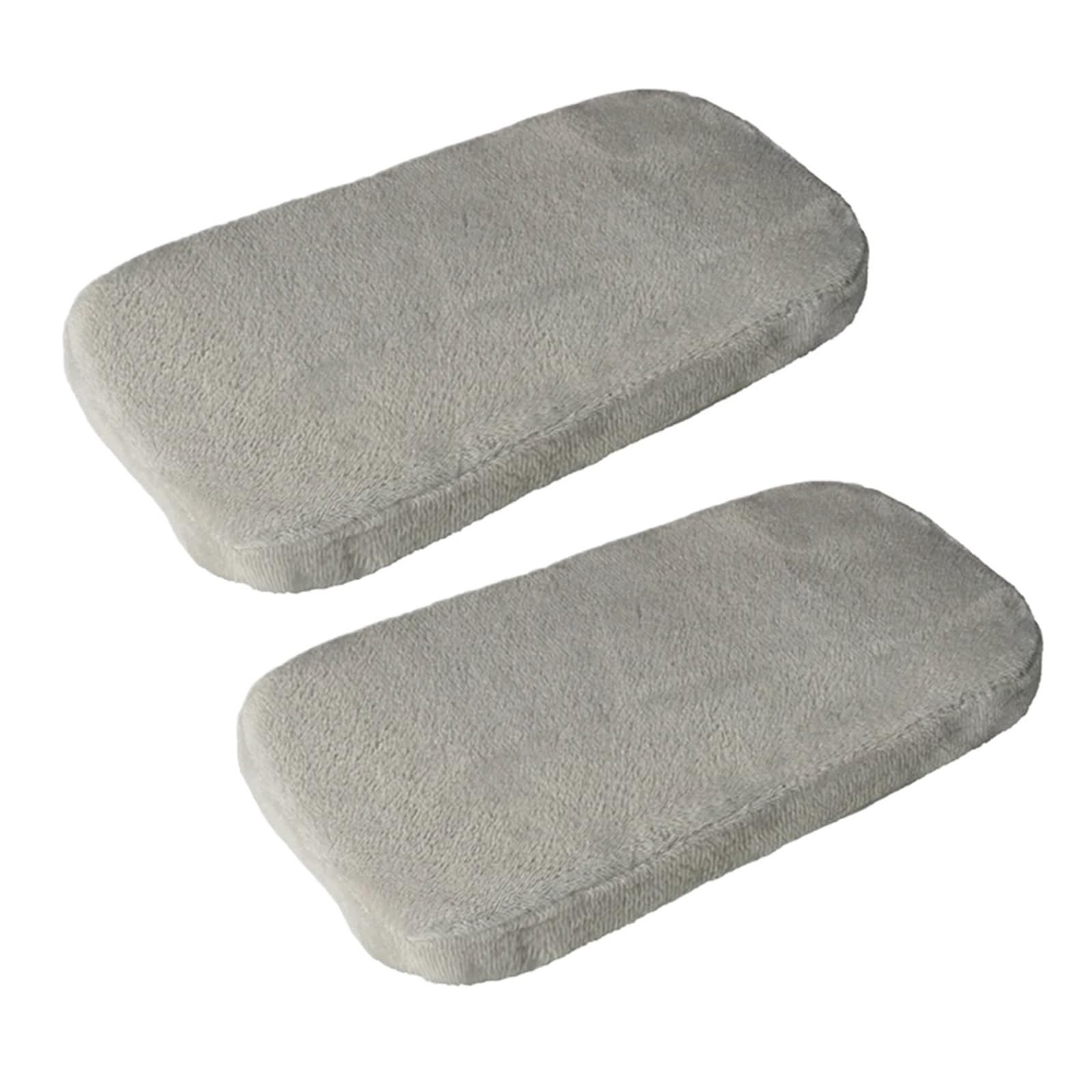 Zovloer Arm Chair Covers 2pcs Office Chair Armrest Covers For Elbows And Forearms Support Sponge Velvet Arm Cover Slipcover For Recliner Armchairs Sofas Couch(Gray)