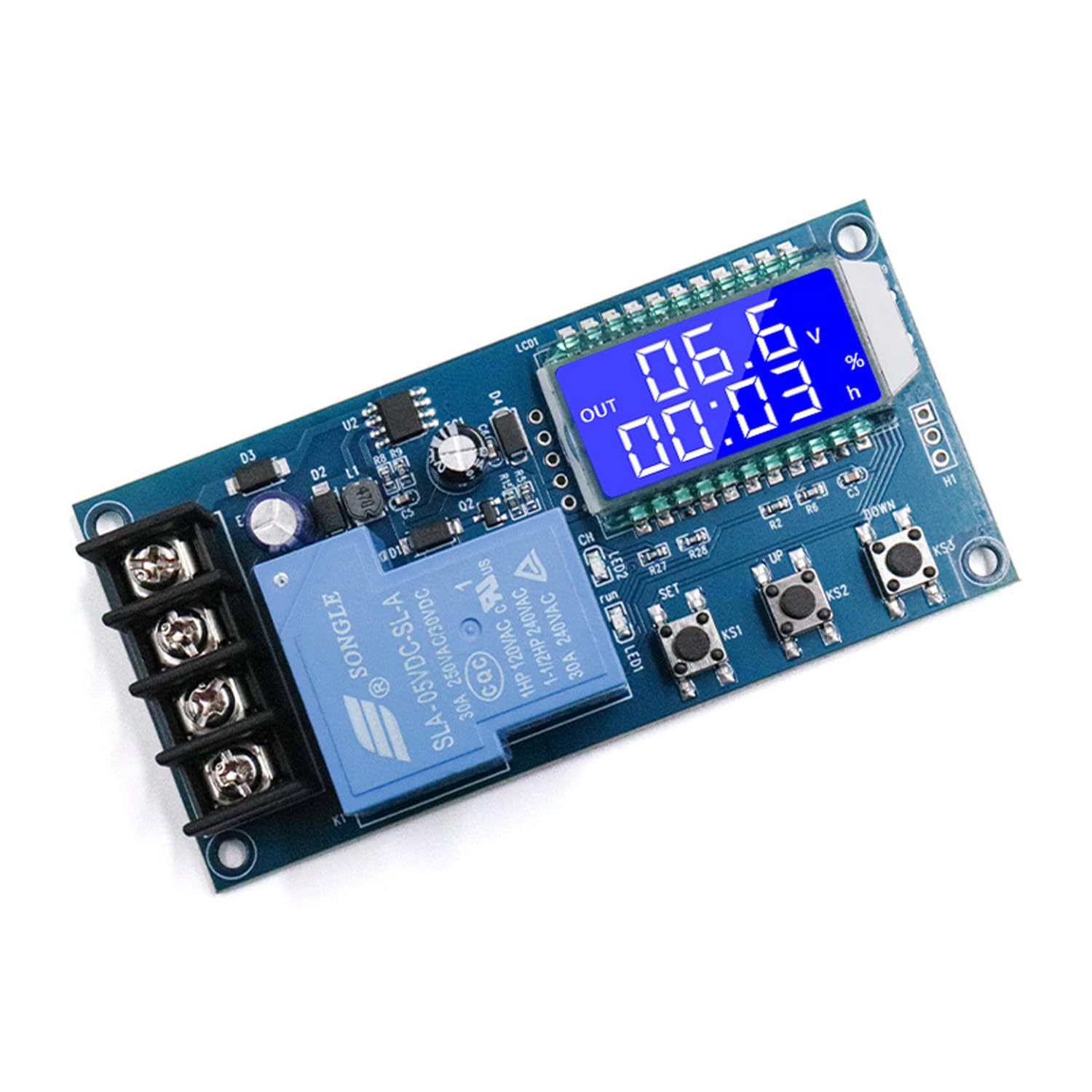amiciSmart 30A Battery Charge Control Module, DC 6~60V Charge Controller with Overcharge Protection for All Battery Type