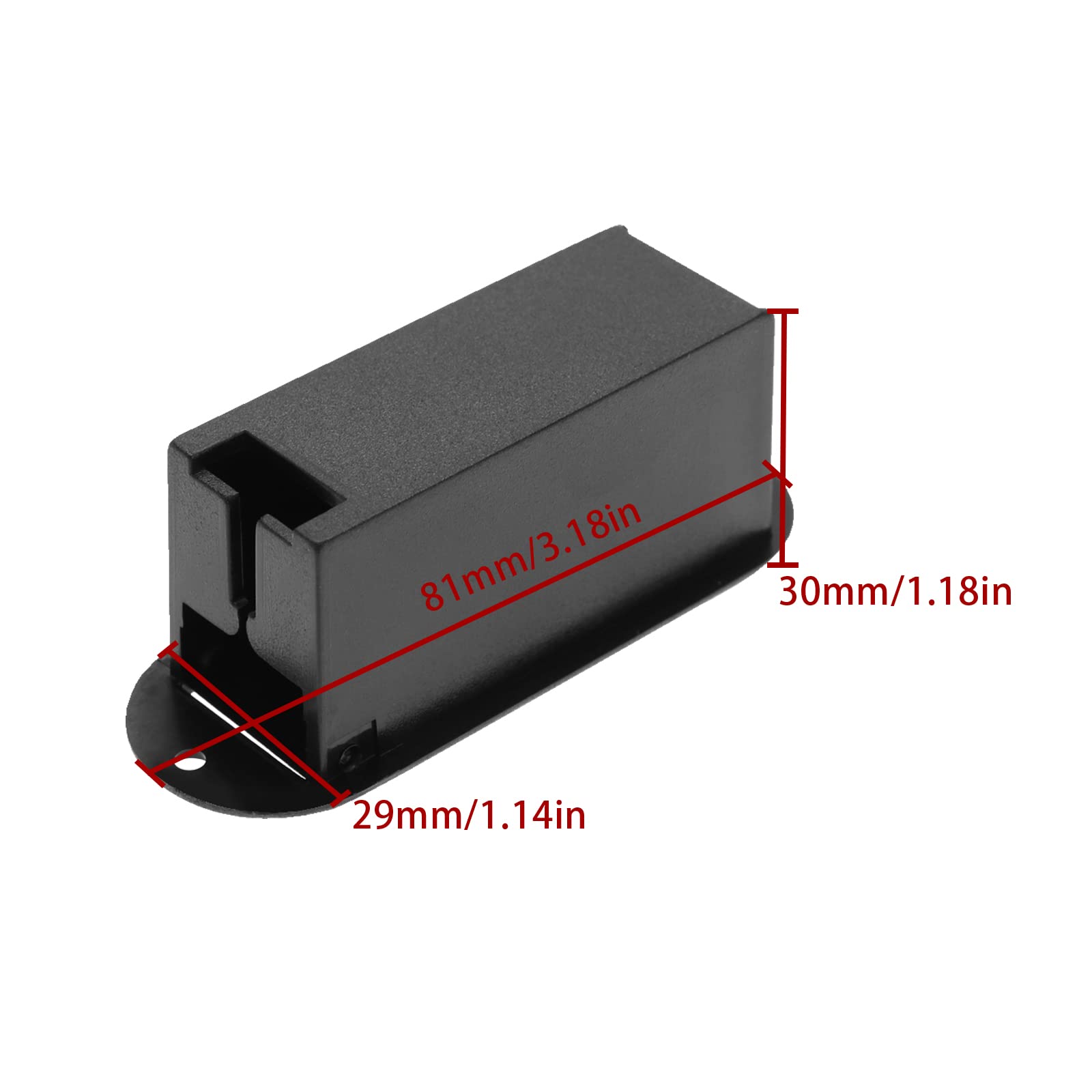2Pcs Batterij Compartiment 9V Actieve Gitaar Pickup Batterij Packs 9-Volt Batterij Box Case Gitaar Accessoires 81x29x30mm Stijl A