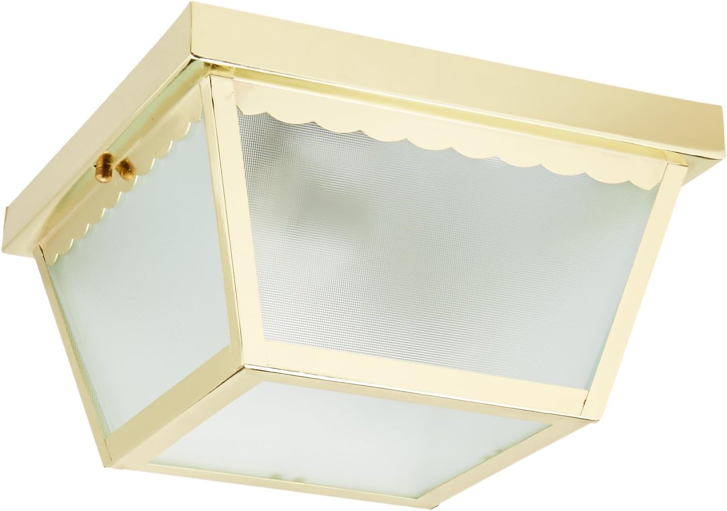 Nuvo 60/471 Metal Frame Carport Flush Mount with Textured Frosted Glass,
