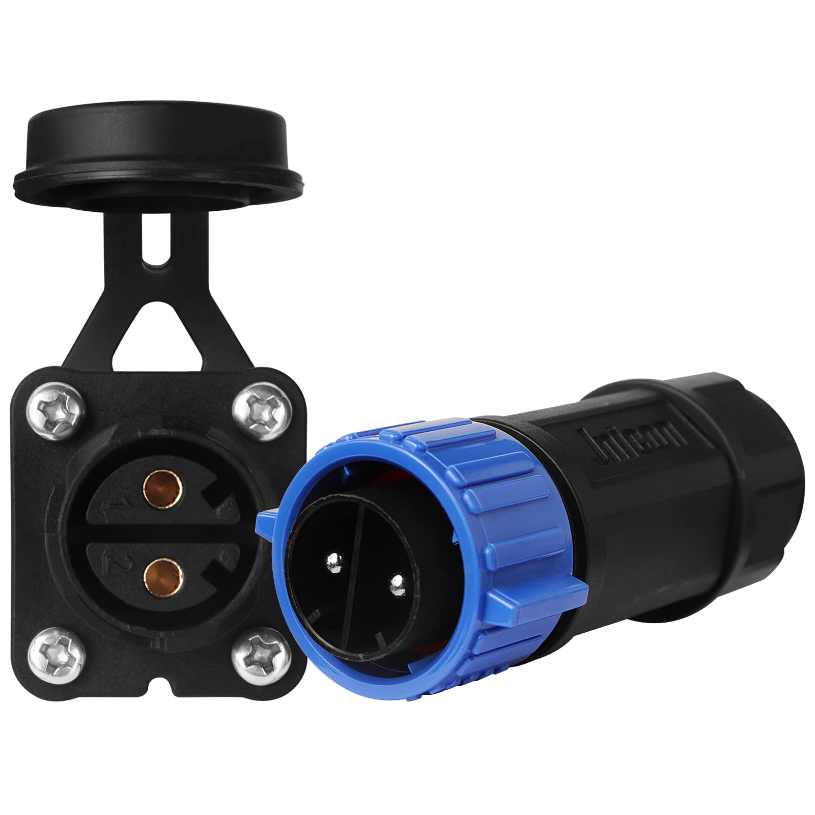 Set di Prese per Motore Pesca a Traina 12V/24V/36V/48V Connettore Alimentazione CC Impermeabile Barche Marine 2 Pezzi