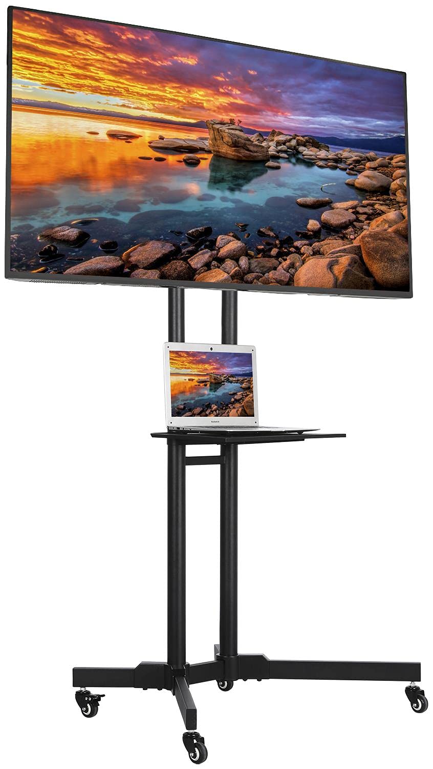 Yaheetech Mobile TV Stand with Wheels for 3265 Inch LCD LED Screens